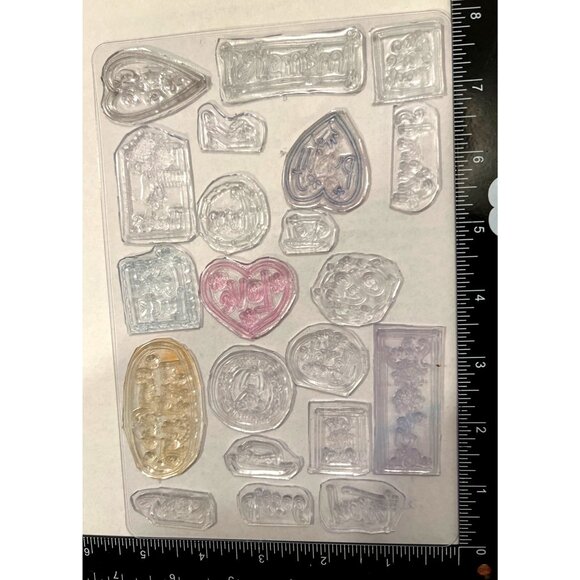 Dimensions Clear On Clear Fun Thoughts Stamps Set 93612 photopolymer - Picture 2 of 5